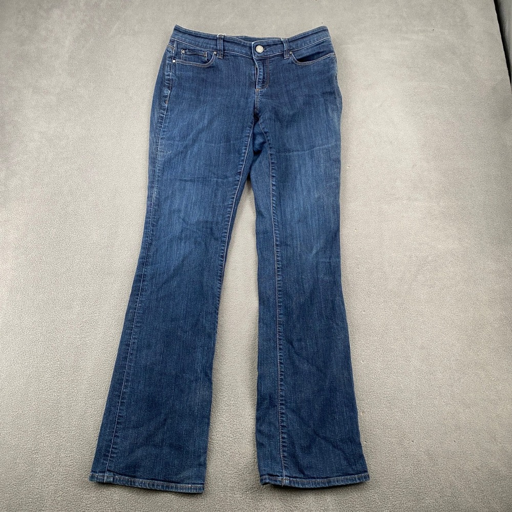 Curvy Fit Bootcut Jeans Dark Wash‎ Denim Blue Flare Leg Pants 5346